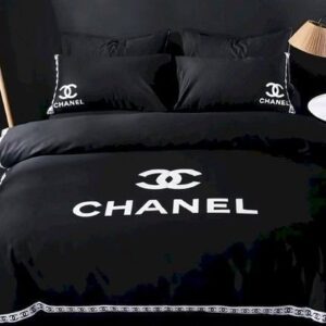Chanel Logo in Mistic Black Bedding Set