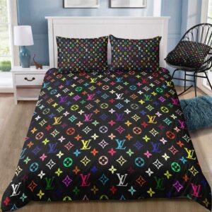 Louis Vuitton Colorful Monogram Bedding Set Queen