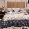 LV Black and White Monogram Comforter Bedding Set