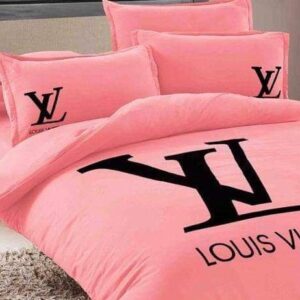 Louis Vuitton Basic Pink Bedding Set Queen