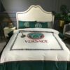 Green And White Versace Bedding Set