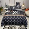Black Monogram Louis Vuitton Bedding Set