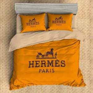 Orange Paris Hermes Bedding Set