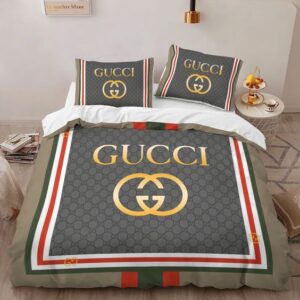 Grey Gucci Classic Bedding Set 2