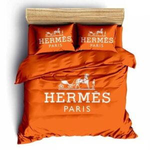 Orange Paris Hermes Bedding Set II