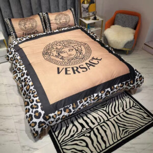 Leopard Skin With Beige Versace Bedding Set