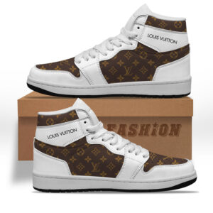 Louis vuitton monogram white high air jordan sneakers hot 2026 M0602004