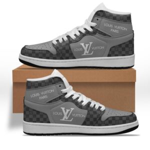Louis vuitton paris grey high air jordan sneakers hot 2026 M0602003