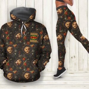 Gucci lion hoodie leggings luxury brand clothing clothes outfit for women