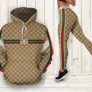 Gucci brown hoodie leggings luxury brand clothing clothes outfit for women