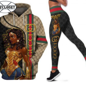 Gucci black wonder woman hoodie leggings luxury brand clothing clothes outfit for women