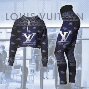 Louis Vuitton Croptop Hoodie Leggings For Women M2212026