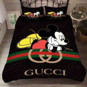 Best GC Mickey With Vintage Web In Black Background Bedroom Set