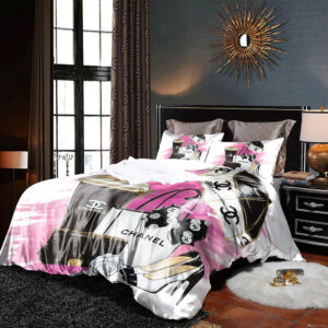 Chanel Logo Signature Products Bedding Set