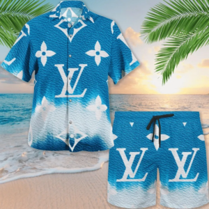 LV Blue Sky Luxury Brand Premium Fashion Hawaii Set For Men TH3200188