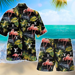 LV Flamingo Hawaii Set Luxury Brand Fashion For Men TH3200184