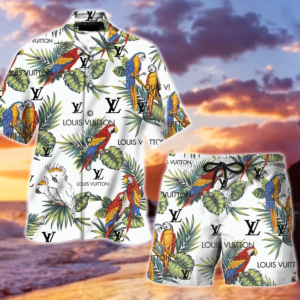 LV Parrot Hawaii Set Luxury Brand Fashion For Men TH3200181