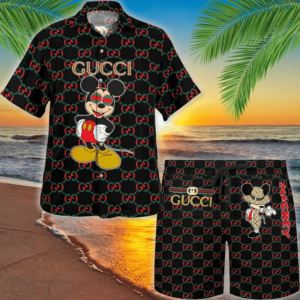 GC Mickey Mouse Disney Black Hawaii Set Luxury Brand Fashion For Men - TH3200169