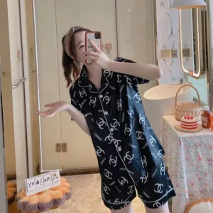 CHANNEL INSPIRED SHORT PJ SET M3101005