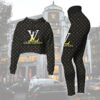 Louis Vuitton Black Croptop Hoodie Leggings For Women M2212018