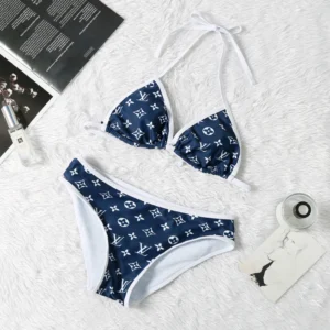 LOUIS VUITTON Print Navy Bikini 2 Pc Set M0301019