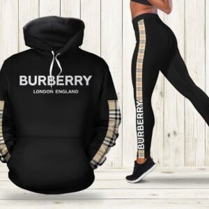 Burberry Black Hoodie Leggings Luxury Brand Clothing Clothes Outfit For Women HT