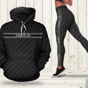 Dior Black Hoodie Leggings Luxury Brand Clothing Clothes Outfit For Women HT