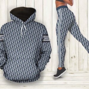 Dior Navy Hoodie Leggings Luxury Brand Clothing Clothes Outfit For Women HT