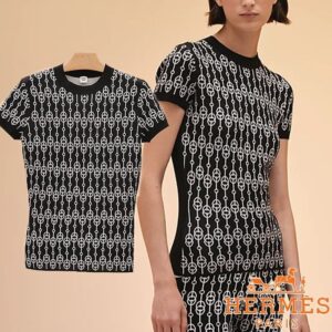 HERMES Crew Neck Casual Style Silk U-Neck M2112003