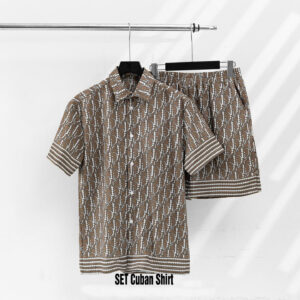 2026 Dior Combo Short Sleeve Button Shirt and Short for men - DN9080507
