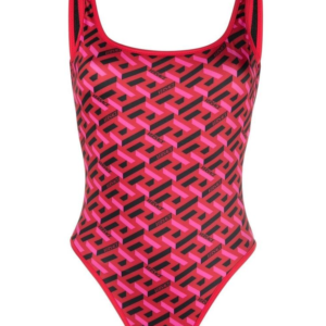 VS logo-print swimsuit - Red - TH3200697