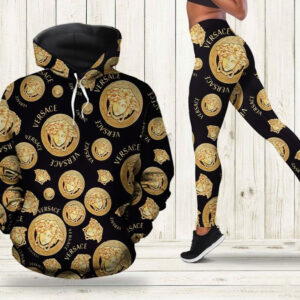 Versa.ce Logo Seamless Pattern 3D Hoodie and Leggings Set M2212003