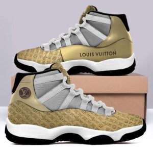 Louis vutton Gold Air Jordan 11 Sneakers Shoes Hot 2026 Gifts For Men Women PEA1027