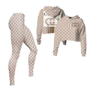 Gucci Croptop Hoodie Leggings For Women Luxury Brand Clothing Clothes Outfit-Max08468