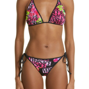 VS Orchid Print Reversible String Bikini Top in Rosa at Nordstrom - TH3200692