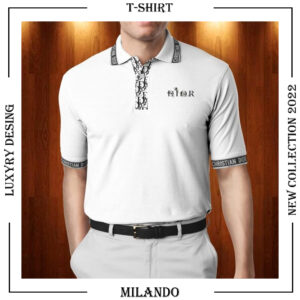 Men’s Polo Shirt 3D – Printed Christian Dior Logo 3D – AF00662
