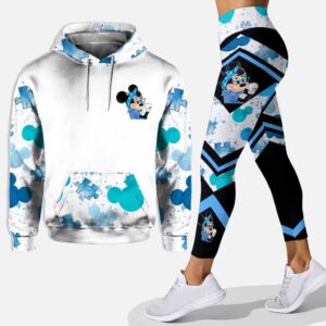 Autism mom personalized autism awareness hoodie & leggings gift for mickey mouse disney lovers autism awareness hoodie gift ht Hoodie Leggings Set-PM00320
