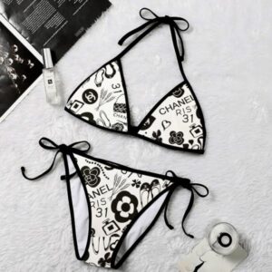 CHANEL Hot Pink Bikini 2 Pc Set Max09567