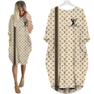 LV Hot Limited Batwing Pocket Dress For Women 2025 Max07966