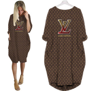LV Hot Limited Batwing Pocket Dress For Women 2025 Max07968