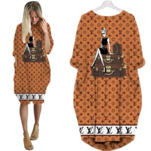 LV Hot Limited Batwing Pocket Dress For Women 2025 Max07990