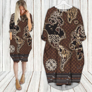 LV Hot Limited Batwing Pocket Dress For Women 2025 Max08002