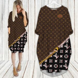 LV Hot Limited Batwing Pocket Dress For Women 2025 Max08003