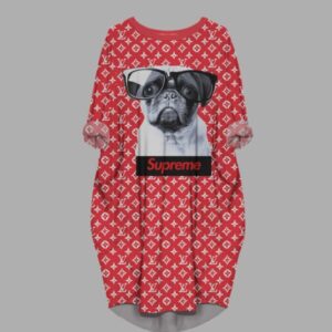 LV Hot Limited Batwing Pocket Dress For Women 2025 Min00163