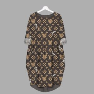 LV Hot Limited Batwing Pocket Dress For Women 2025 Min00282