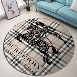 Burberry Established 1856 Luxury Brand Fashion Round Rug Carpet Home Decor LVT00452
