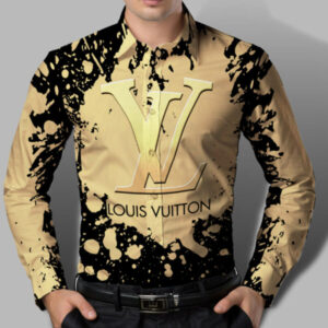 Limited LV Long Sleeve Button Shirt for Men Hot 2025 LNT000020524