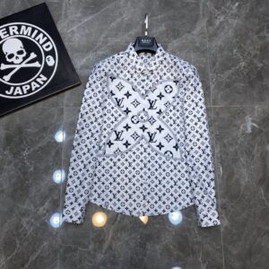 Limited LV Long Sleeve Button Shirt for Men Hot 2025 LTV1030