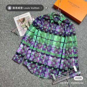 Limited LV Long Sleeve Button Shirt for Men Hot 2025 LTV1038