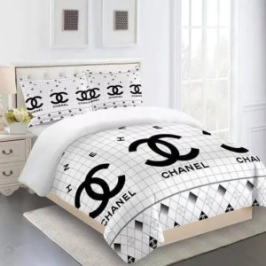 Best Chanel White Caro Background Bedroom Set